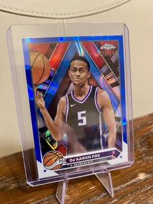 Topps Chrome 23-24 De Aaron Fox Kings #117 Blue Lava Refractor/149 - NEW