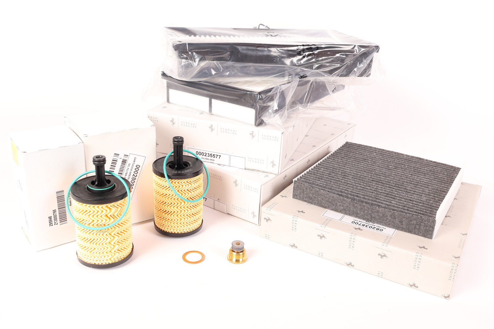 CalTsk1 Ferrari CaliforniaT service kit - Oil filter, sump plug w/ gasket, air
