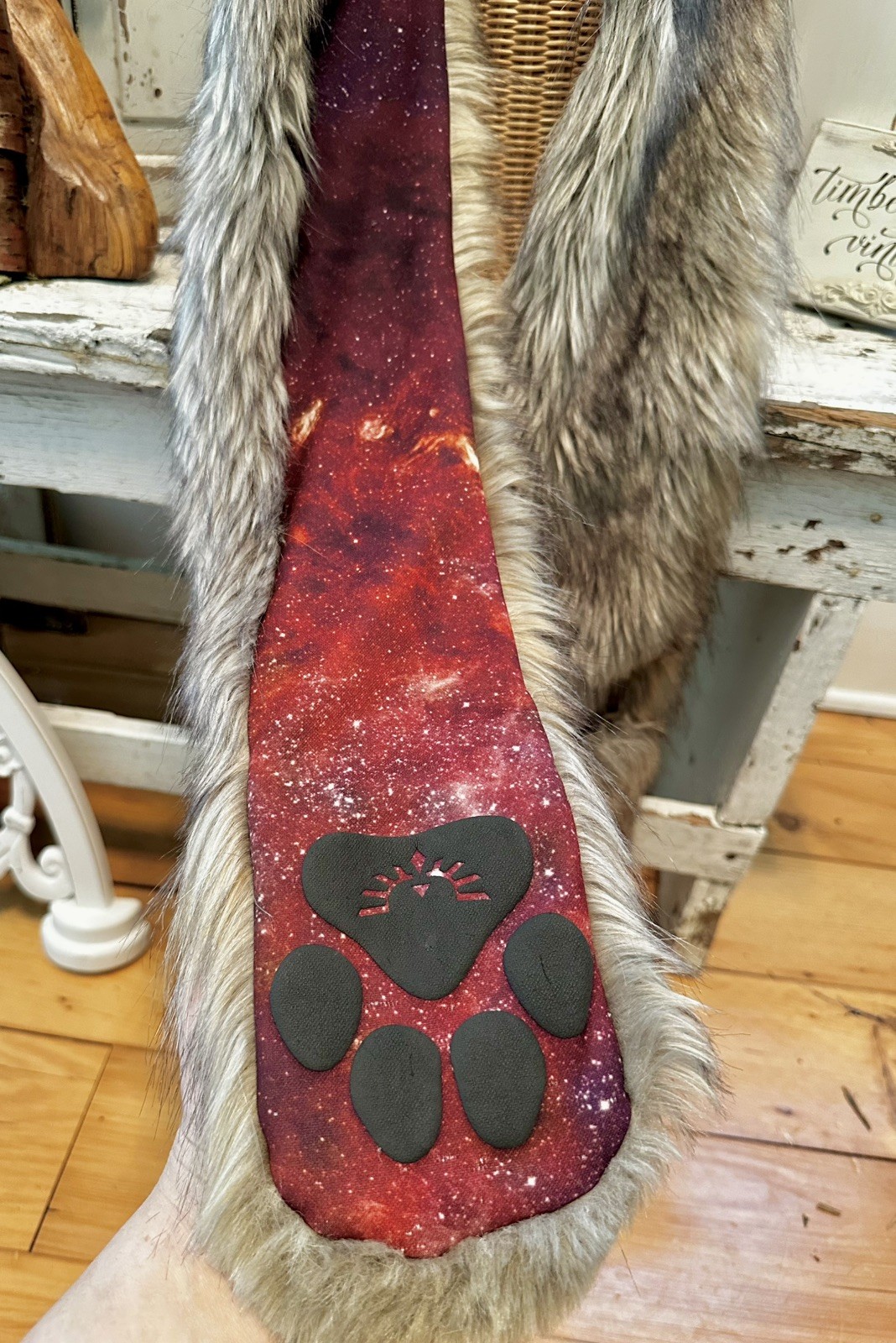 SpiritHoods Galaxy  Ruby Arctic Wolf Fox Moon Spi… - image 4