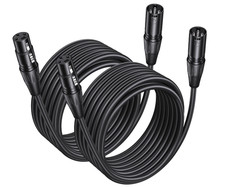 Cables XLR premium OFC 25 pies pack de 2 para escenario y estudio. Nuevo