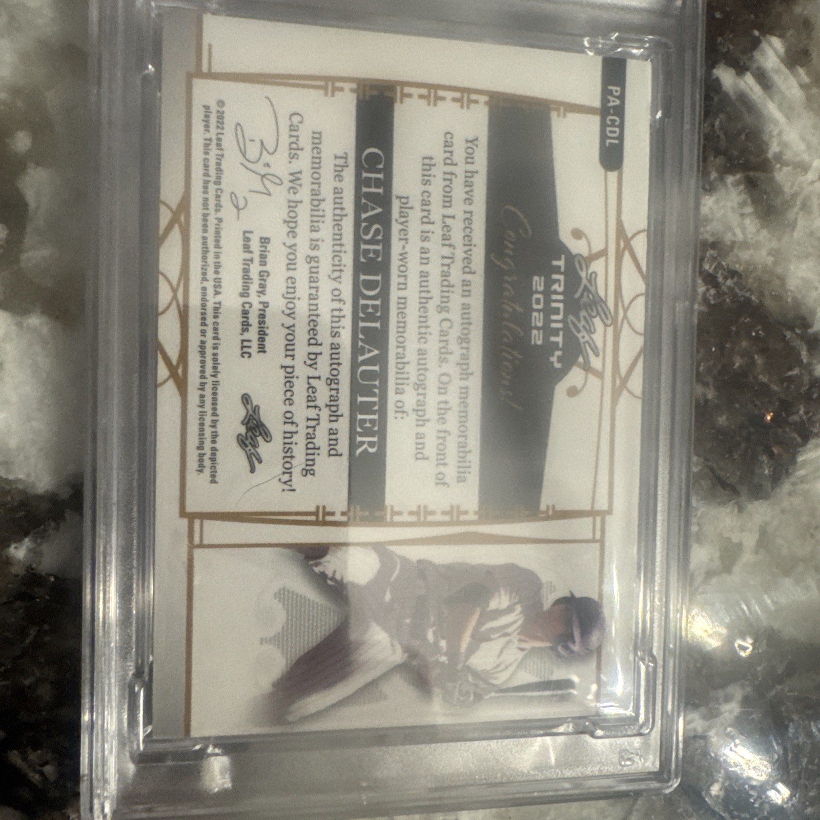 Holiday sale ! 🔥 Trinity Chase Delauter RC Auto Patch Silver Foil #/99 PSA 8 view 14
