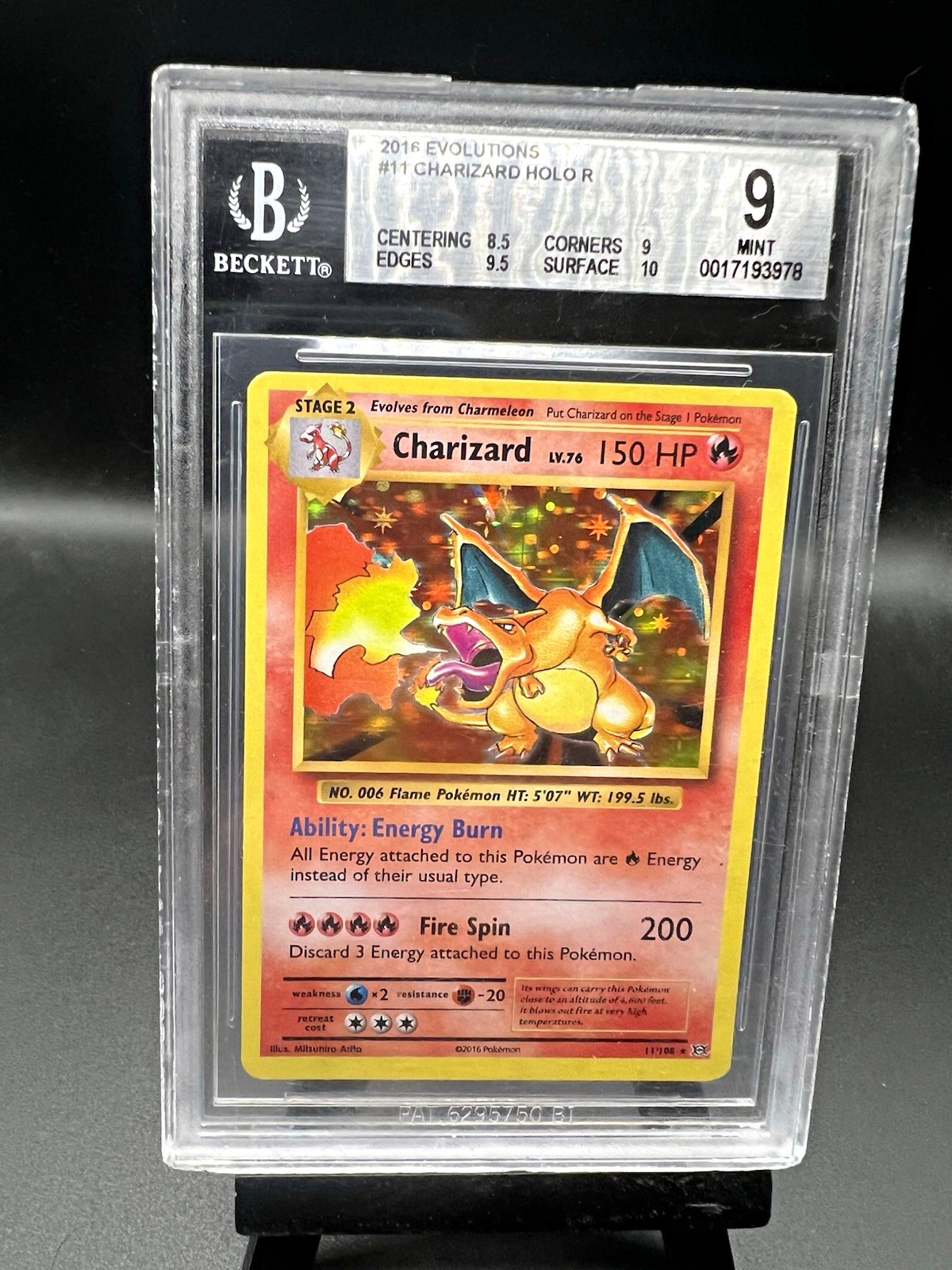 Charizard Evolutions 11/108 (2016) Holo Rare BGS 9 Mint English 150 HP