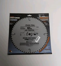 Sears/Craftsman 10 In 60-Tooth Carbide Woodworking Table Saw Finish Trim Blade
