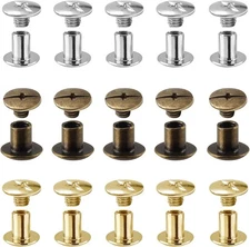 Uenhoy 90 Set M5 x 6mm Chicago Screws 3 M5x6mm, 90 Sets, Gold, Silver, Bronze 