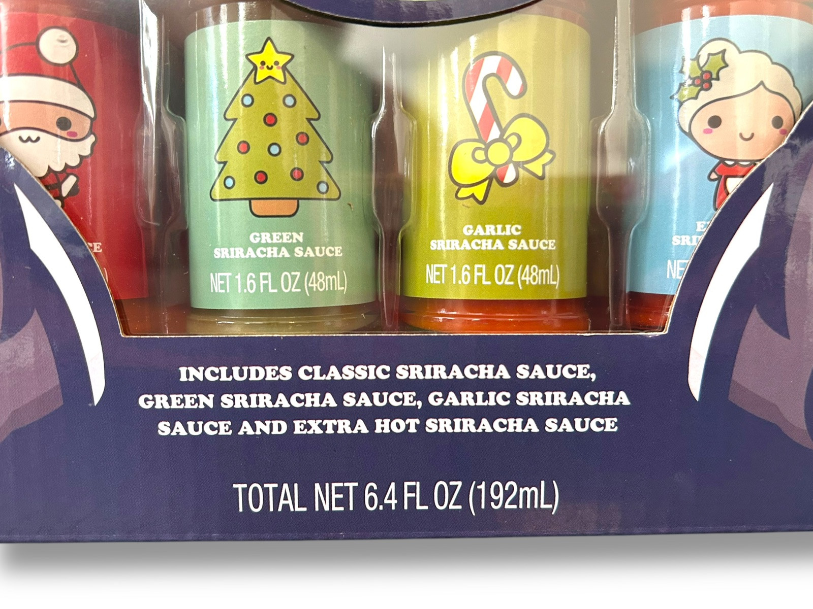 Holiday Ramen spicy topping set 4 Bottles Noodles Santa Gift Set