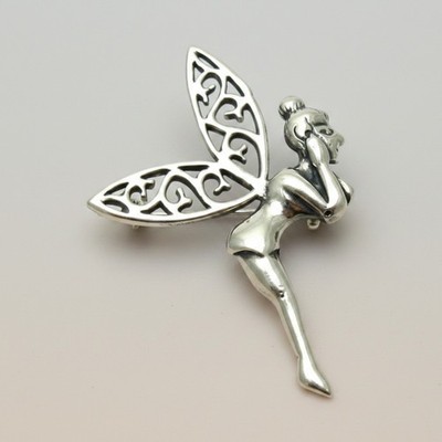 Sterling Silver Brooch Fairy Genuine Solid Hallmarked 925 Empress Nickel Free