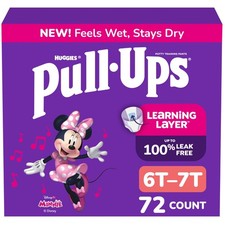 Pull-Ups Girls' Potty Training Pants, Size 6T-7T Training Underwear 55-75 lb...