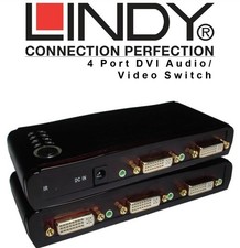 LINDY DVI Audio/Video Switch 4 port - No:38032 KVM