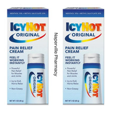 2 Pack Icy Hot Original Pain Relief Cream Extra Strength, 3 Oz Work Instantly