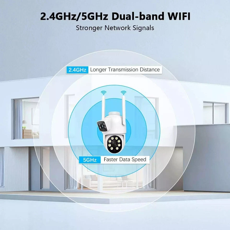 CAMCAMP Wireless Security Camera System Dual Lens Linkage 2.4G/5G WiFi PTZ Cams - Image 2 of 4