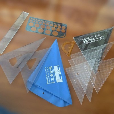 STAEDTLER drafting tool set triangle ruler template #706e04