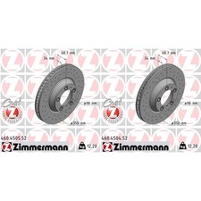 2x ZIMMERMANN SPORT Z 350mm BREMSSCHEIBEN VORNE passend für PORSCHE CAYENNE PANA