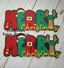 Paper piecing, Scrapbook, MERRY CHRISTMAS Title, Winter Season, CHRISTMAS Themed