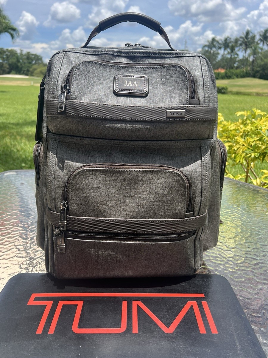 Tumi Alpha 2 T-Pass Brief Pack Backpack Earl Gray EUC Discontinued