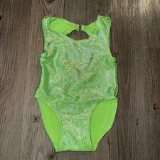 Vintage Wave Zone One Piece Lime Green Diamond Shimmer Swim Suit  Size 18m EUC