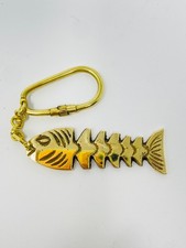 Handmade Solid Brass Keychain Vintage Style Key Ring for Men , Christmas Gift