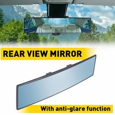 1x 270mm ABS + HD Mirror Clip Interior On Rear View Blue Tint Mirror Wide Angle