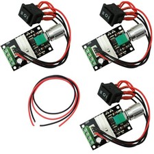Produktbild - RUNCCI-YUN 3 Stk 6V 12V 24V 3A 80W PWM Motor-Drehzahlsteller,DC drehzahlregler