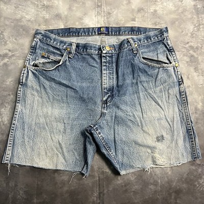 Wrangler 47 MWZ Jeans Shorts (aus Jeanshose gemacht) Herren W38 #T3-16