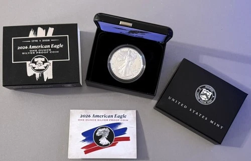 1776 - 2026 W PROOF 1 Ounce Oz American Silver Eagle US MINT w/OGP