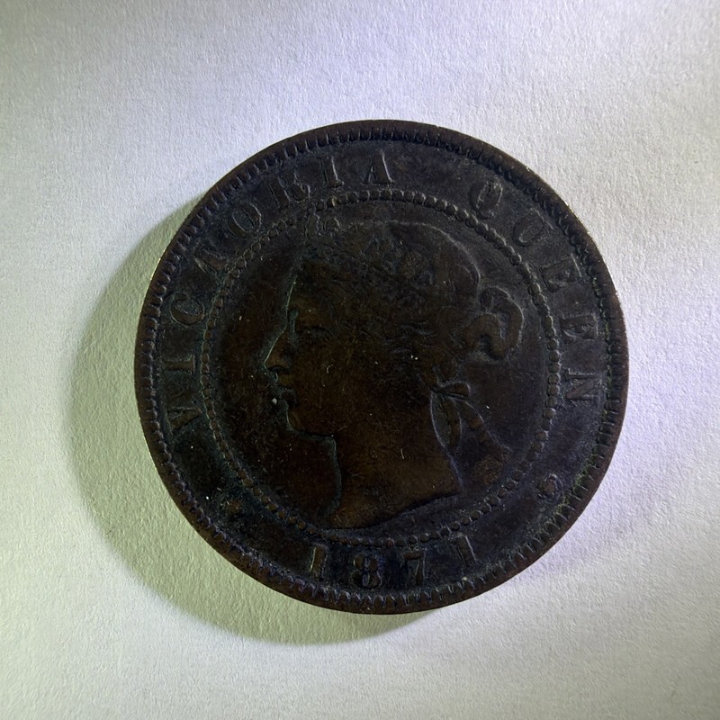 1871 Prince Edward Island One Cent Copper Penny - Pre Confederation Canada - 309
