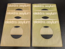 Lot of 6 Vintage Elektra Asylum Records 45 RPM 7" Company Sleeves for Rock Jazz