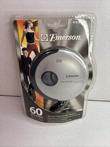 Emerson Portable CD Disc Player 60 Sec Anti Shock Headphones - Picture 2 of 5