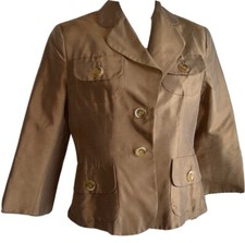 Banana Republic Raw Silk Blazer Jacket Size 4