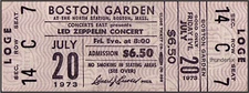 1 LED ZEPPELIN UNUSED FULL UNCUT CONCERT TICKET 1973 Boston MA laminated reprint