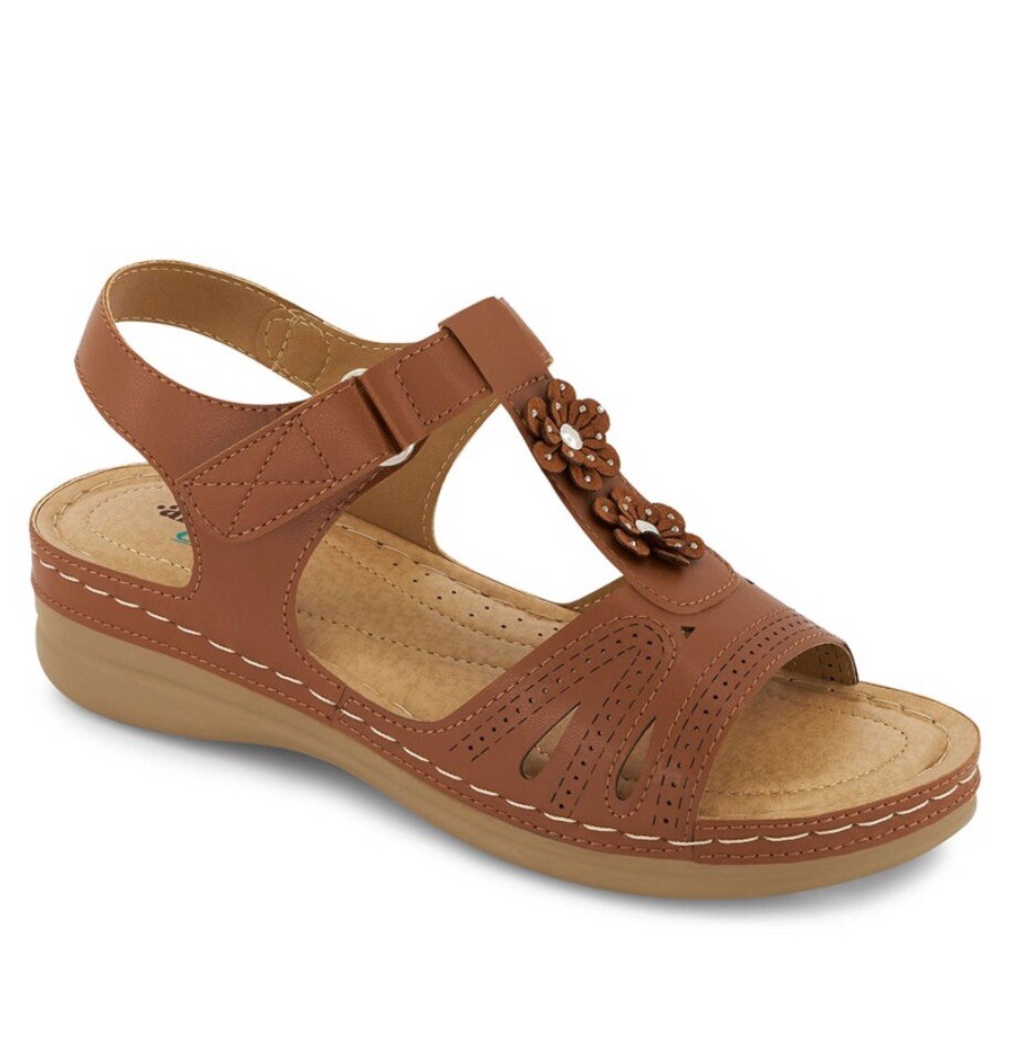 Sandalias Zapatos Cafes Andrea Sandalia Tacon Cafe Tipo Corcho
