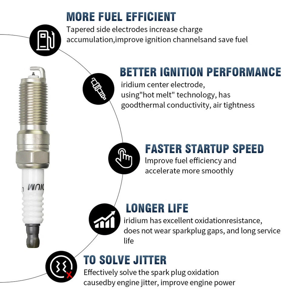 Bobinas de encendido y bujías UF497 para GMC Envoy 2007-2010 Hummer H3 H3T L5 OEM Foto 4 de 4