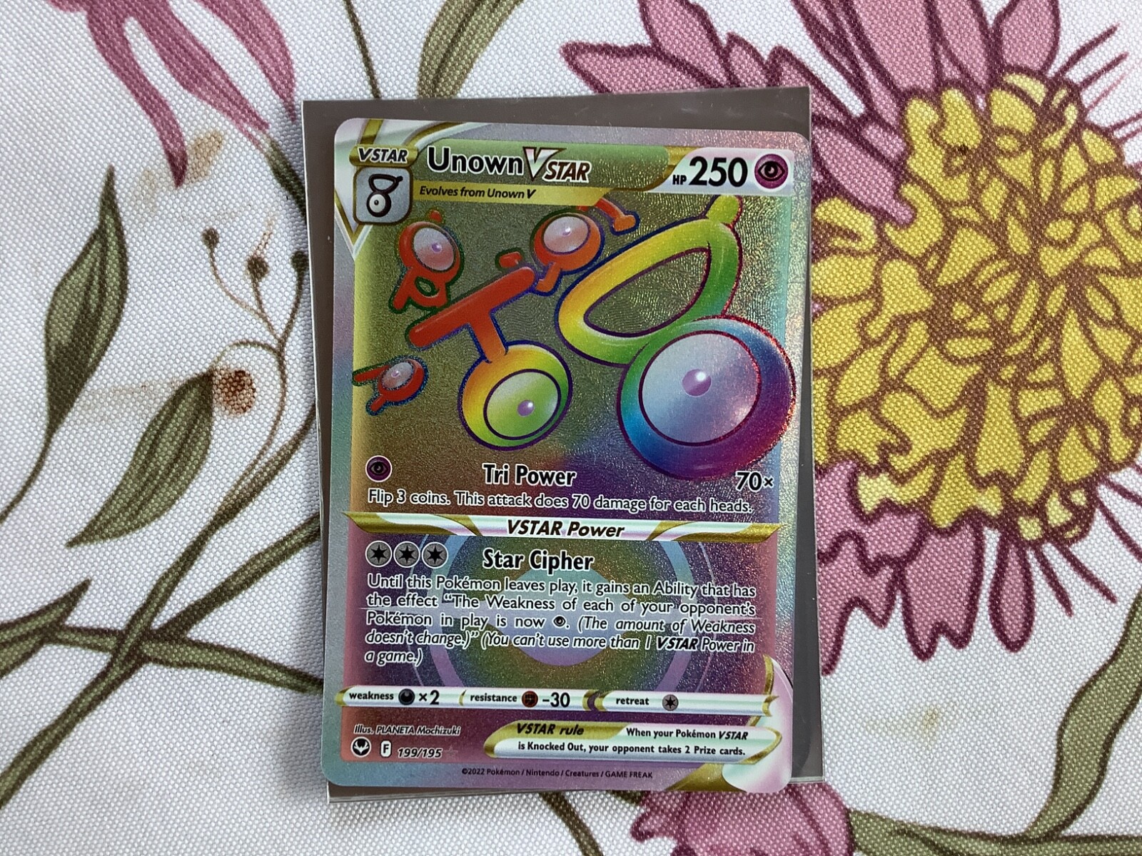 Unown VSTAR (Secret) 199/195 Swsh12: Sword & Shield - Silver Tempest Holo