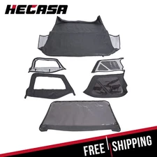 For 1997-2006 Jeep Wrangler TJ Premium Front & Rear Soft Top + Upper Skins 6pcs