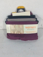 Warners Bliss Womens Hi-Cut Briefs 3 pack Assorted Color Size 11/L