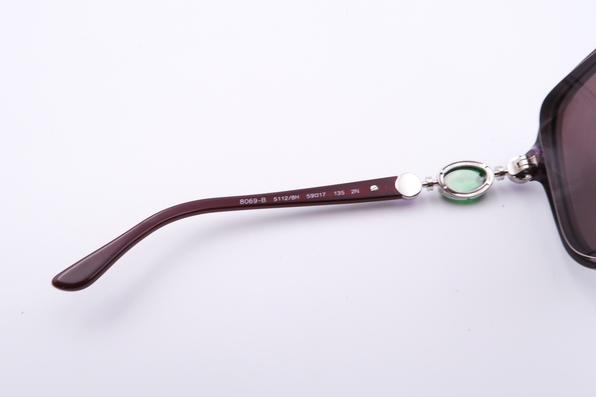 Bvlgari 8069-B Sunglasses FRAMES 5112 Burgundy Purple 59[]17-135