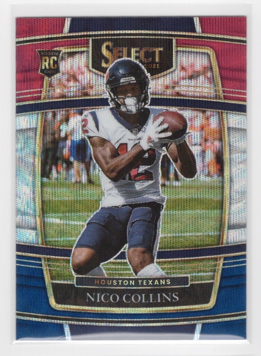 2021 Panini Select Concourse Tri Color Nico Collins #/249 Rookie Card RC