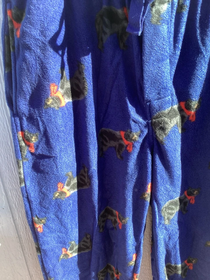 GEOFFREY BEENE PANTALONES DE DORMIR DE FRANELA PARA HOMBRE AZUL NEGRO A CUADROS TALLA XL TIRAR STRING NUEVOS CON ETIQUETAS Foto 3 de 4