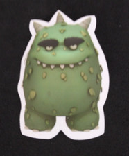 Green Freckled 3 Horned Monster Sticker 2.38
