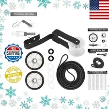 Amana NED4655EW1 Dryer Repair Kit Maintenance Belt Pulley Rollers 349241T