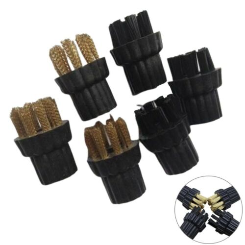 6 Pcs Steam Cleaner Brass/ Nylon Brush Head Replacement Parts/ For Steam-Mop - Photo 1/24