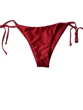 Zaful Side-Tie Sexy Red Bikini Bottom*Panties*Cheeky*  Medium *Sissy*Beach*NWT
