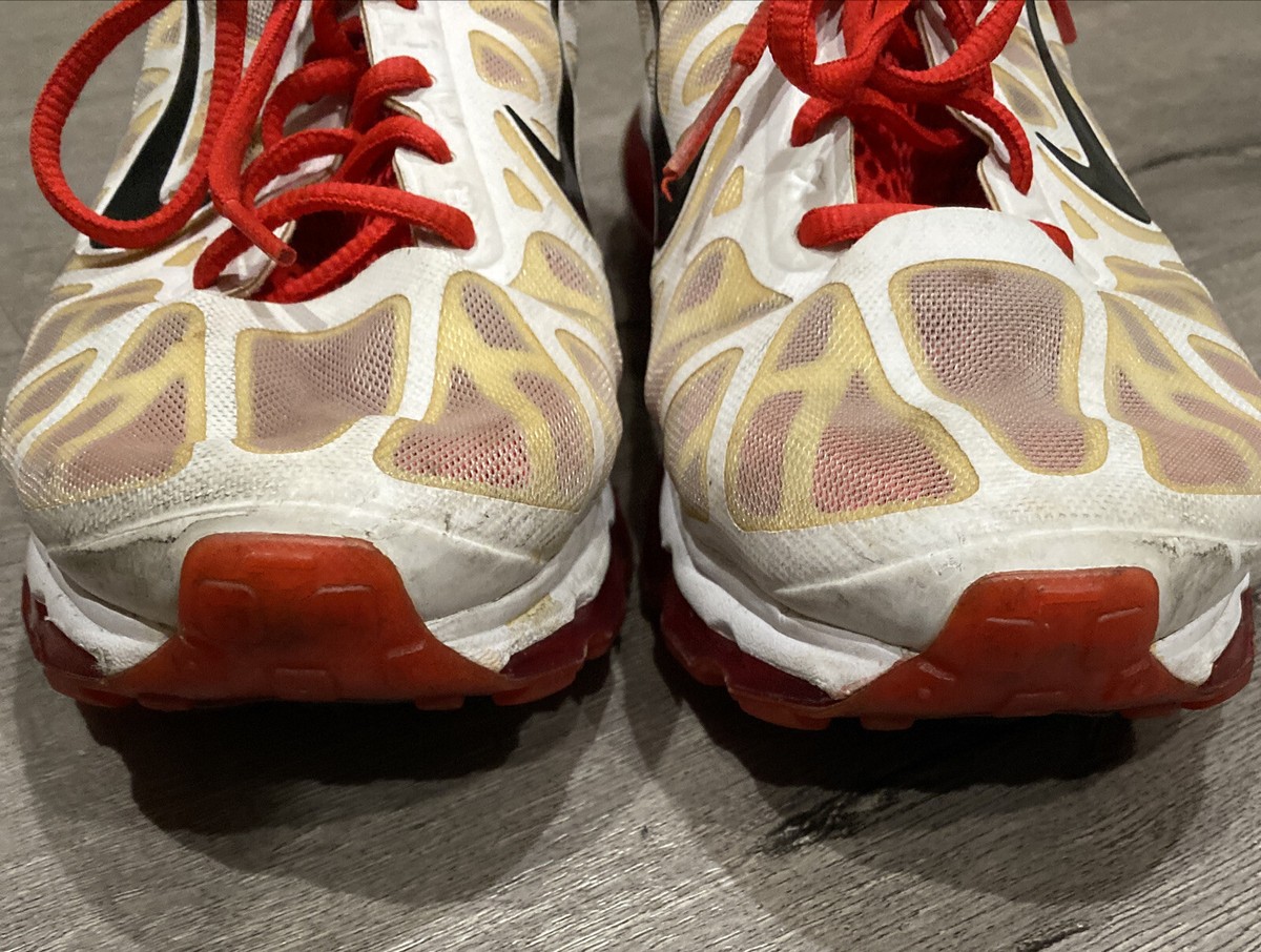 2011 Nike Air Max Wolf White Red Running Shoes Men Size 9  display picture 2