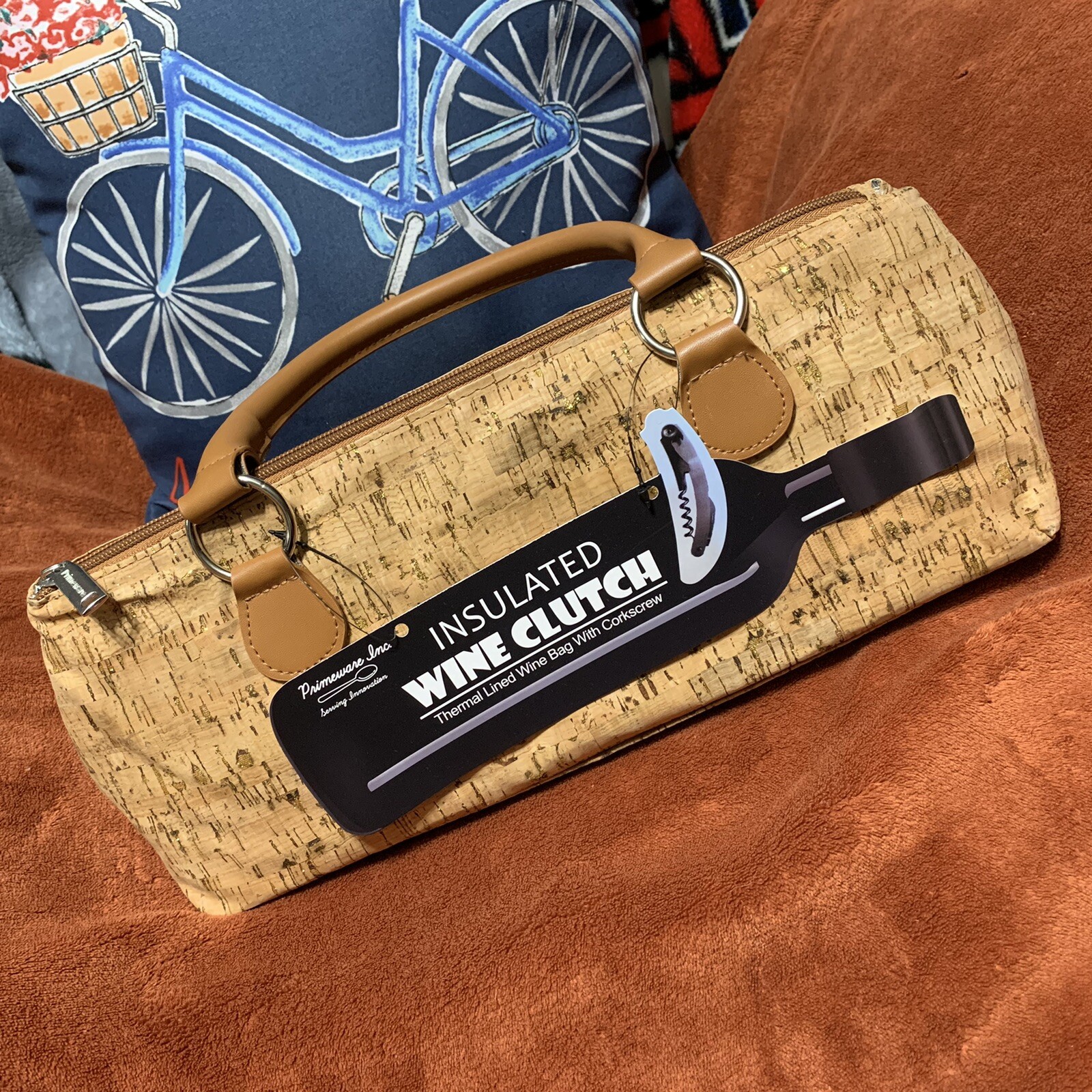 Insulated Wine Clutch Bag with Corkscrew eBay