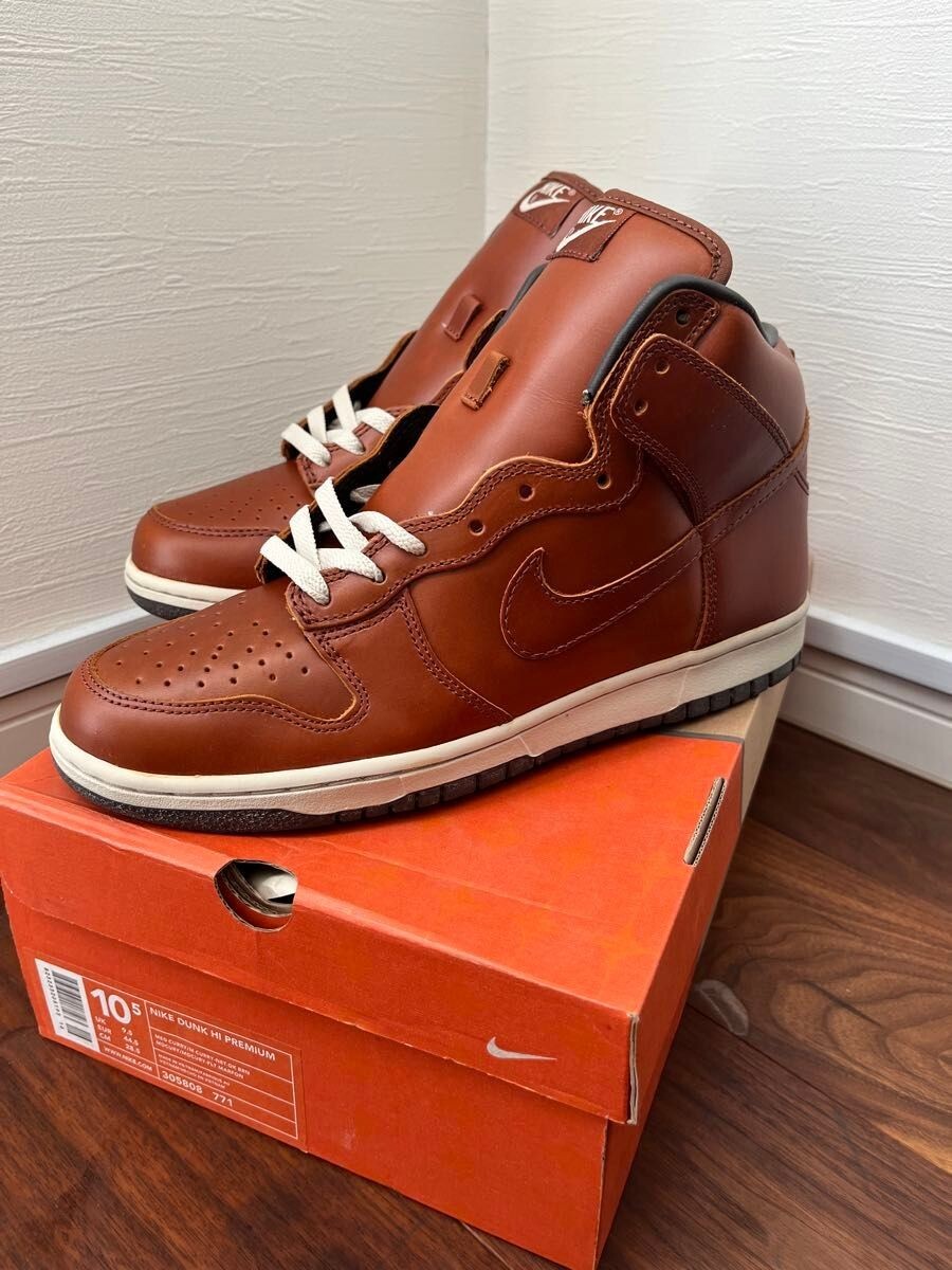 Nike 2003 Dunk High Premium Med Curry Rhino 305808-771 Size US10.5 