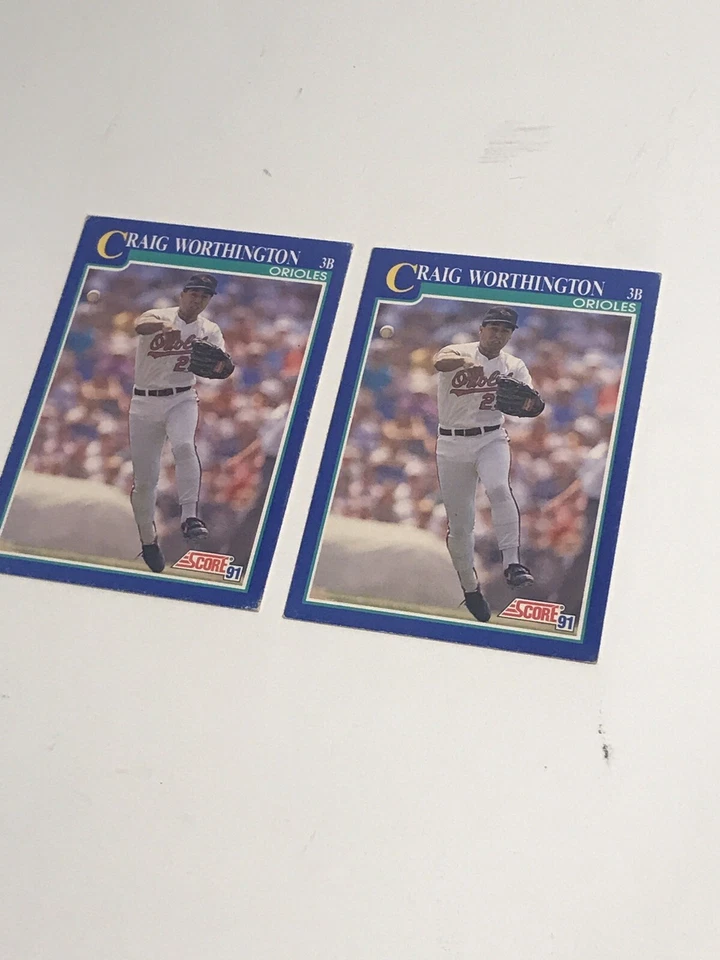 Craig Worthington Baseball Cards Orioles Score91 1167 - Image 4 of 4