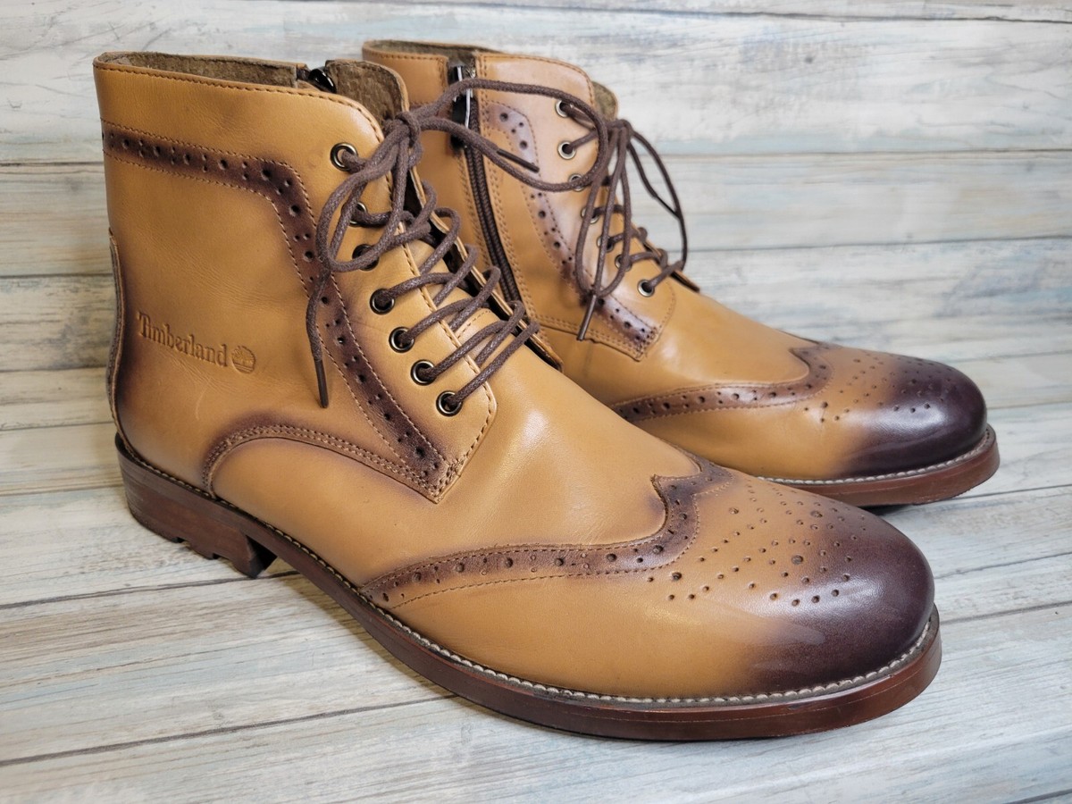 Timberland Brogue Wingtip Boot 6” timberland Brogue boot wingtip brown Used like... | Depop main image 4