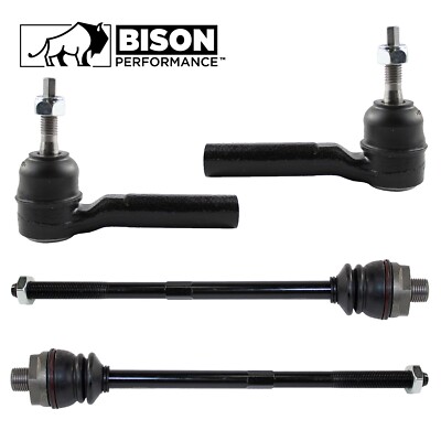 Bison Performance 4pc Inner & Outer Steering Tie Rod End Kit For Caddy Chevy GMC