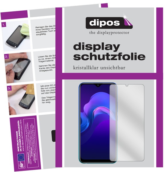 2+2X Schutzfolie FüR Vivo Y12 Klar Displayschutzfolie Folie Display Schutz Dipos-image