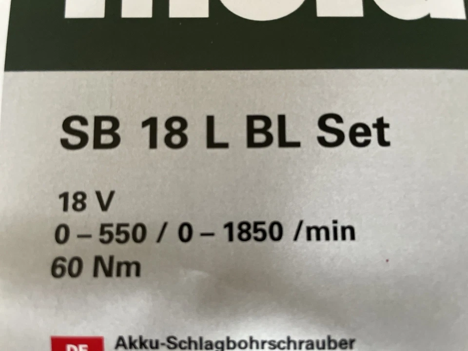 Metabo SB 18 L Bl Set Perceuse-visseuse avec Chargeur et 2 Batteries - 602317870 - Photo 3/4