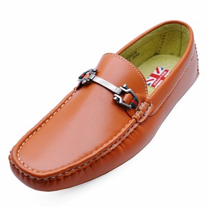 mens orange driving shoes